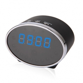 1080P 5MP Pixels 140 Degree Wifi Spy Alarm Clock Camera Motion Detection For Android and IOS