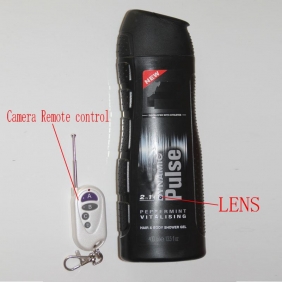 1080P Men's Shower Gel Spy Camera Motion Detection include the real shower gel container
