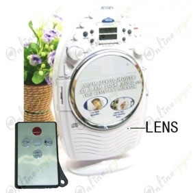 Spy CD/Radio With Mirror Hidden Waterproof HD Bathroom Spy Camera 32GB 1920X1080P DVR